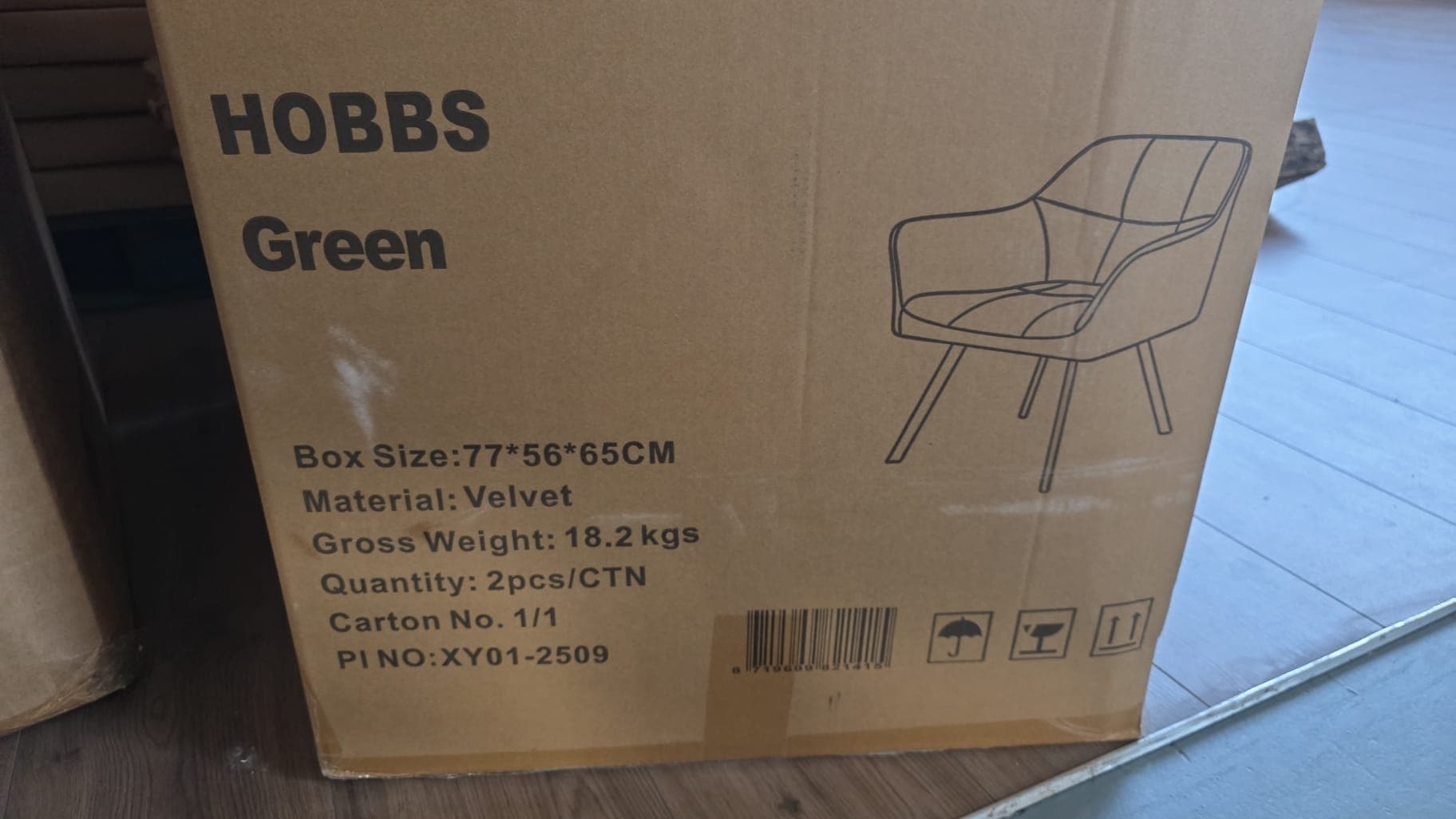Sedia HOBBS Green (verde)